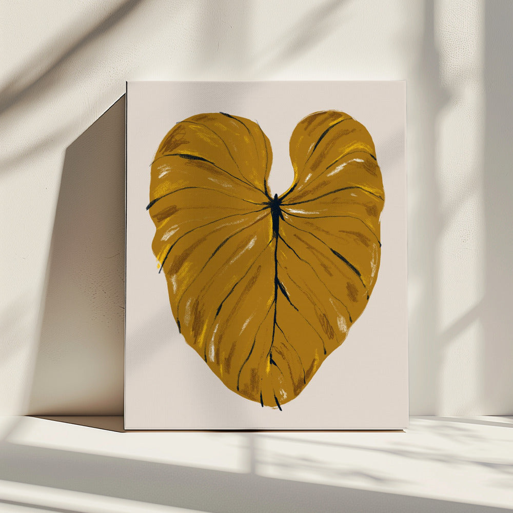 Philodendron Gloriosum Mosterd | Canvas