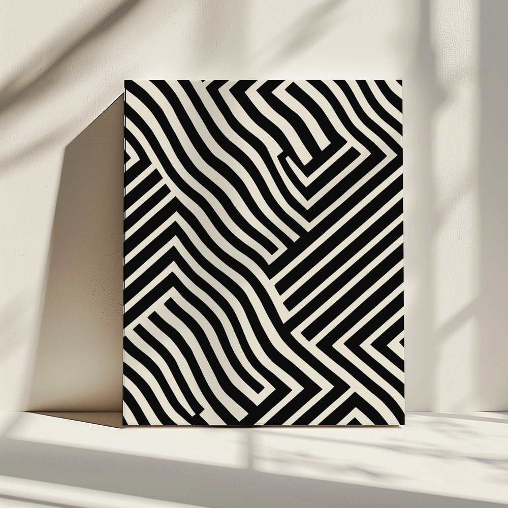 Zebra Doolhof | Canvas