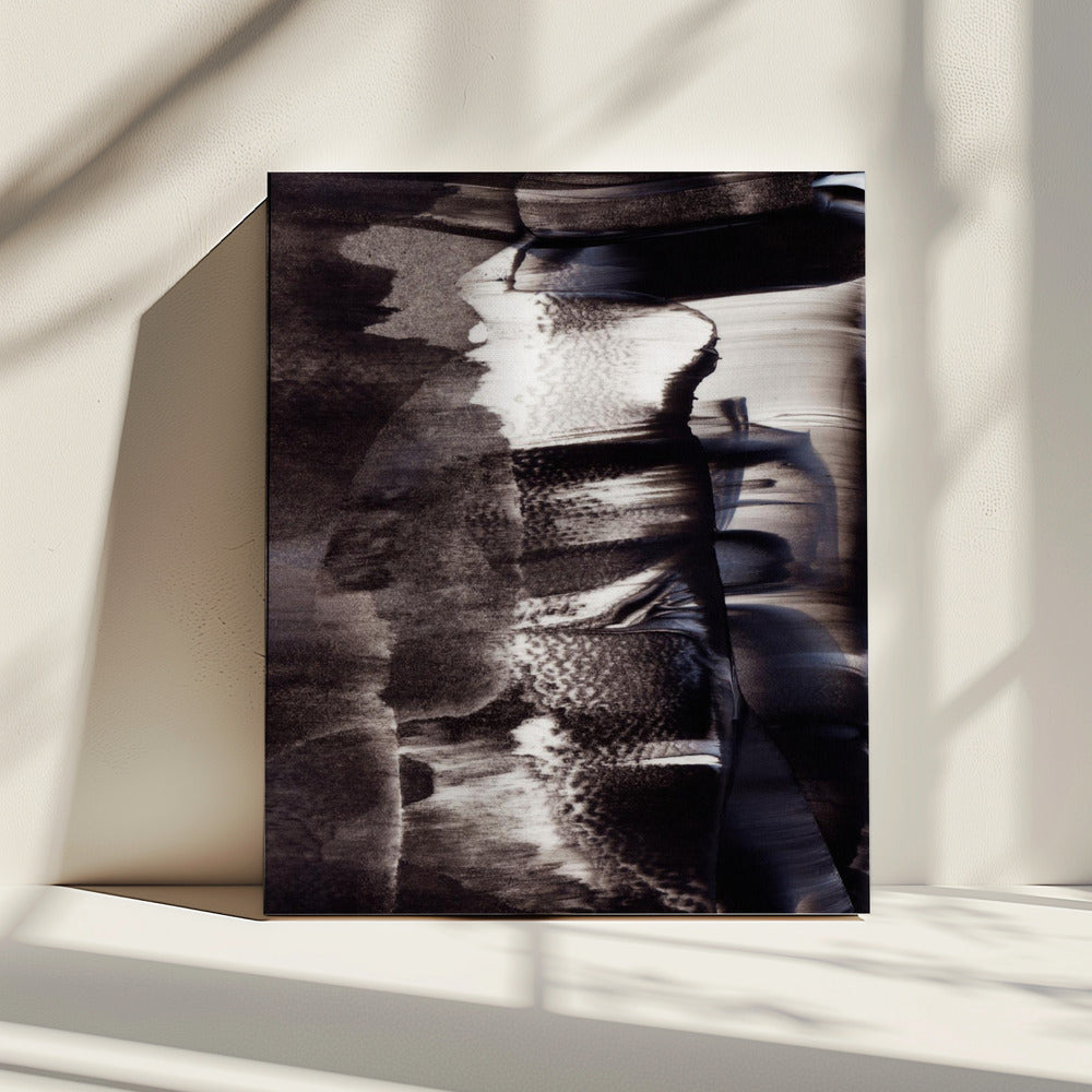 Monochrome texturen en vloeiende penseelstreken | Canvas