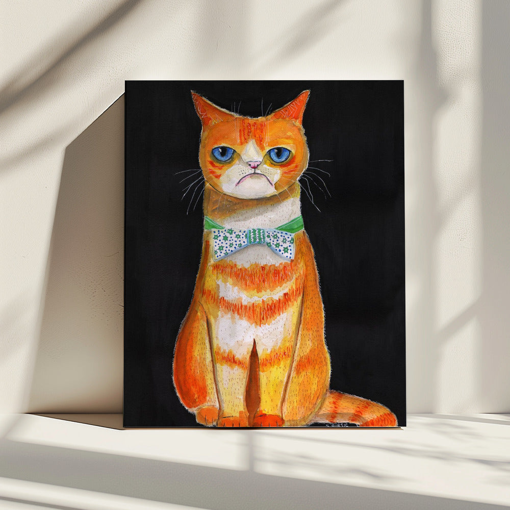 Droevige kat | Canvas