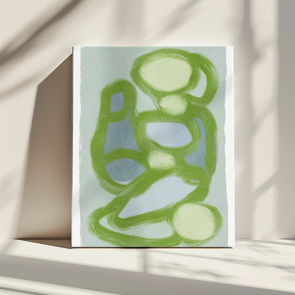 Groene Cirkels 2 | Canvas