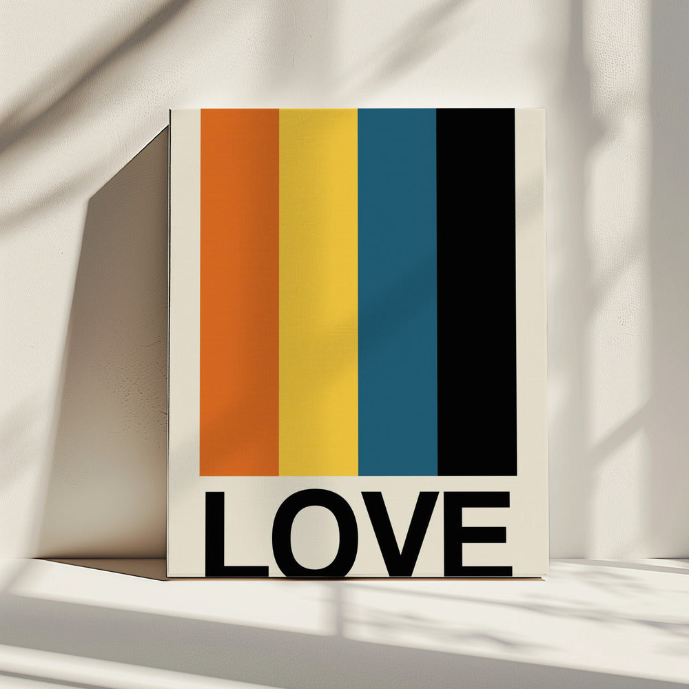 Retro streep LOVE Sundaze | Canvas