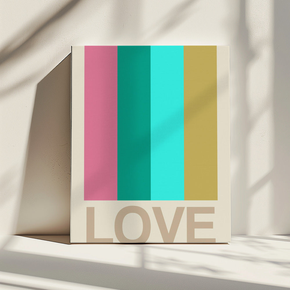Retro Streep LOVE Citrus | Canvas