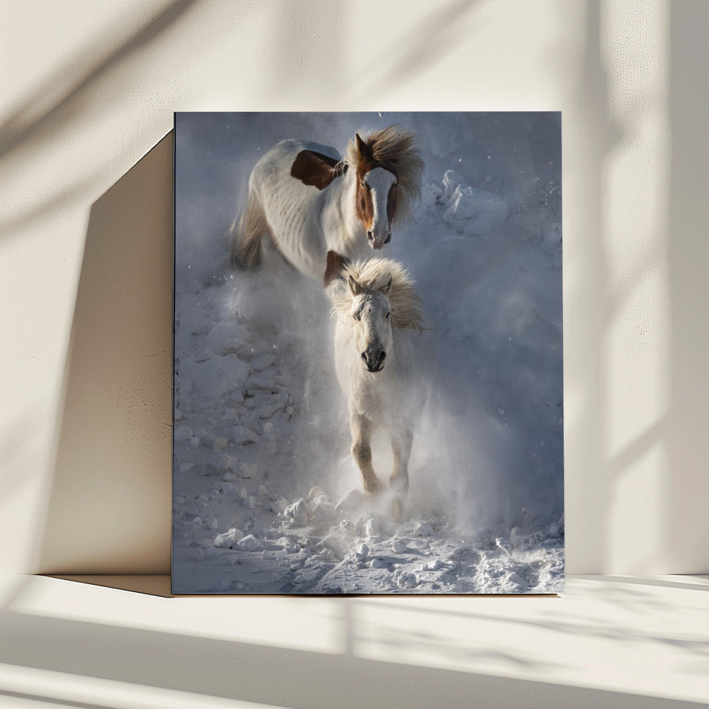 Twee paarden | Canvas