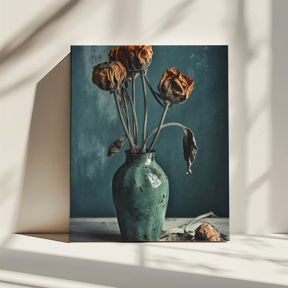 Verwelkende bloemen | Canvas