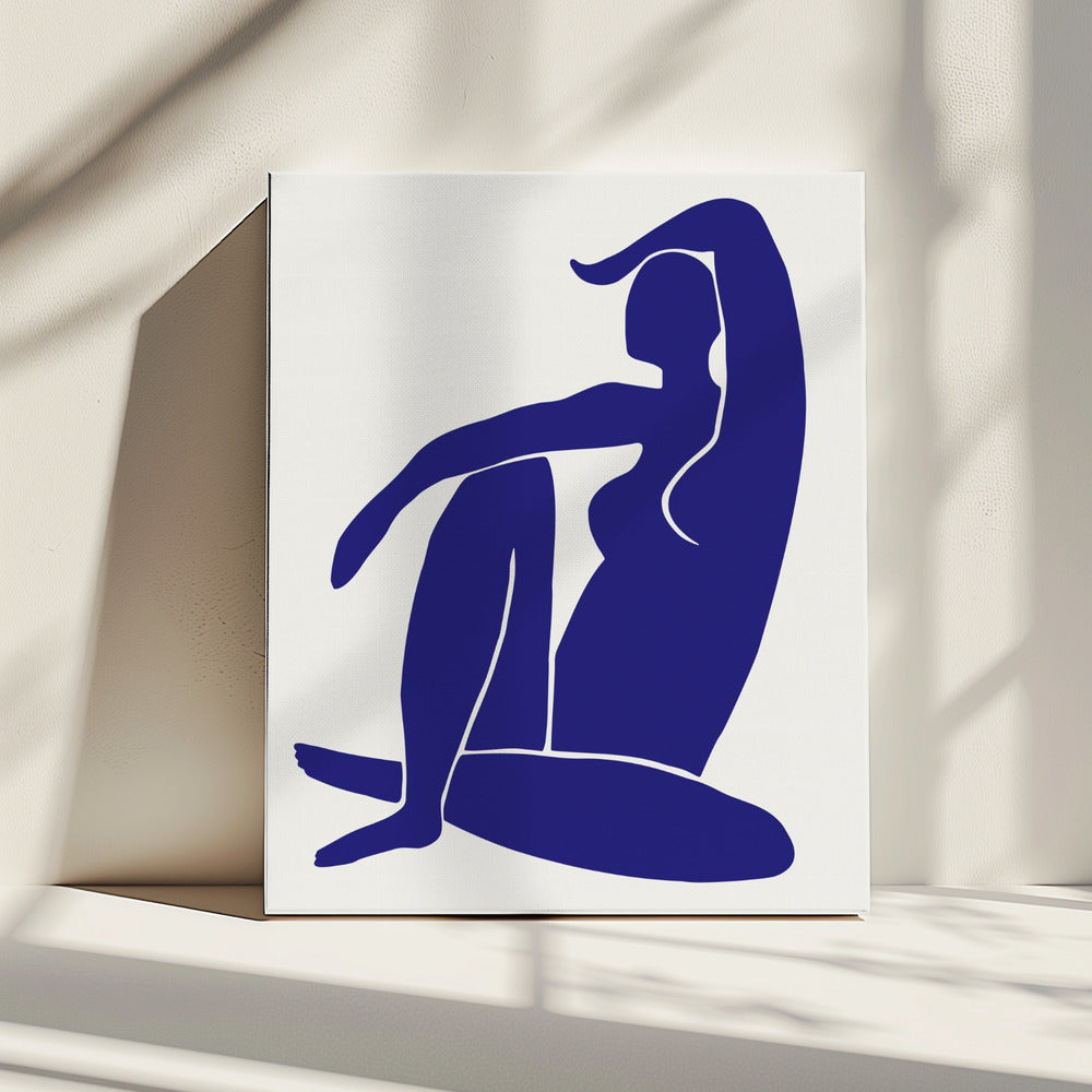 Figuur Blauw | Canvas
