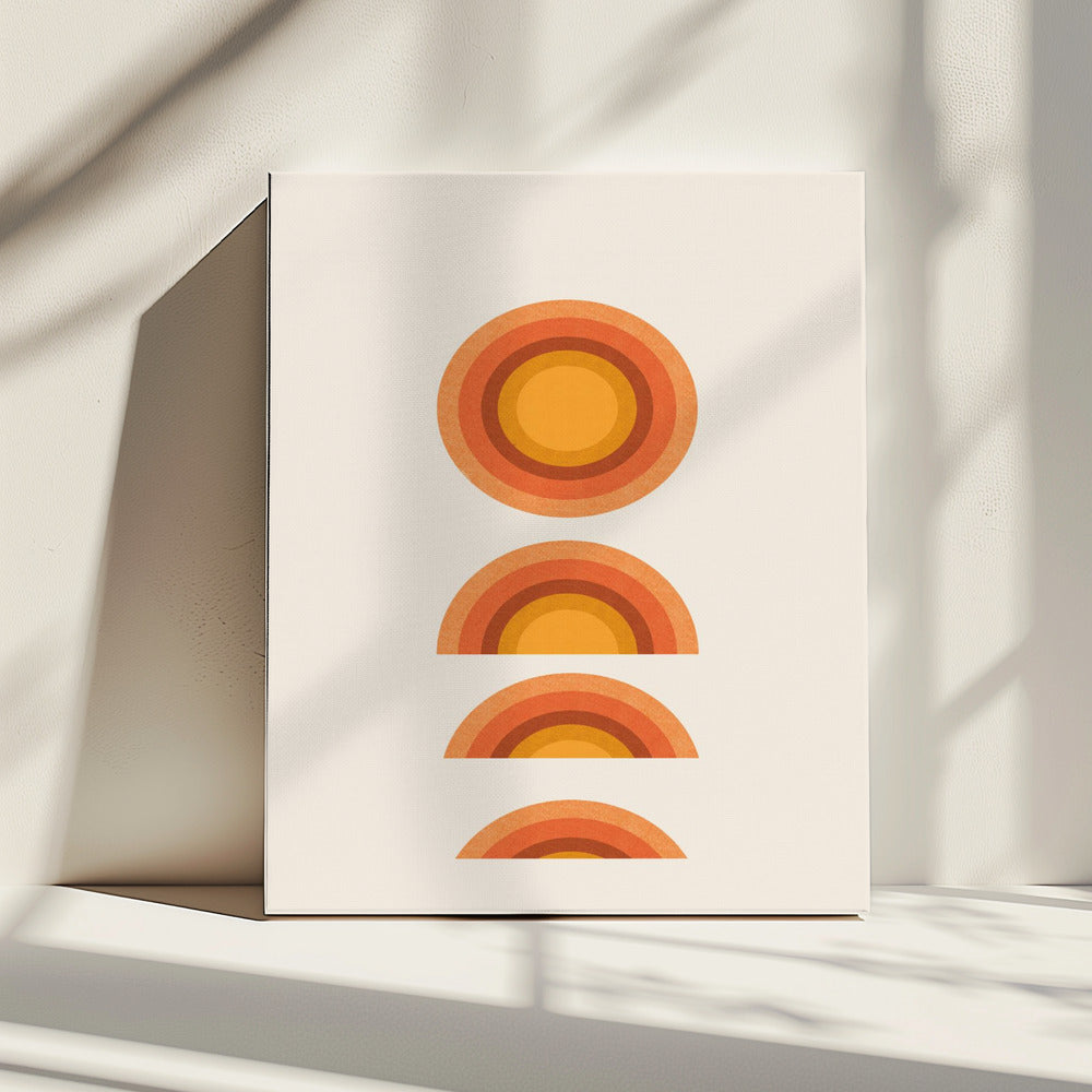 Zonsondergang Echoes | Canvas