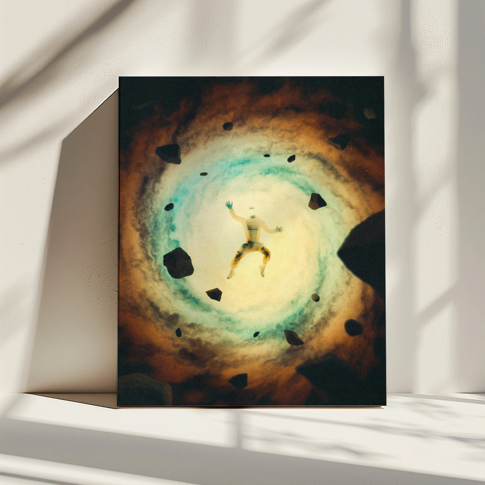 Achterop raken | Canvas