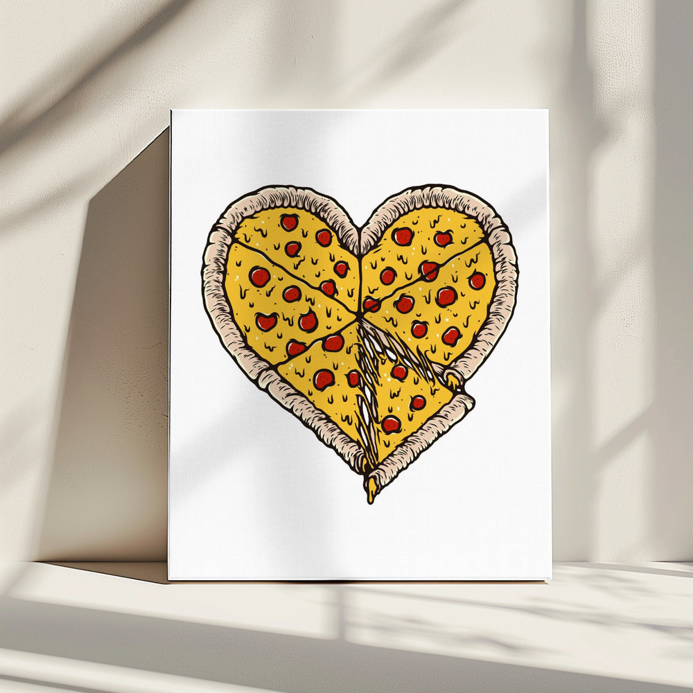 Ik hou van pizza | Canvas