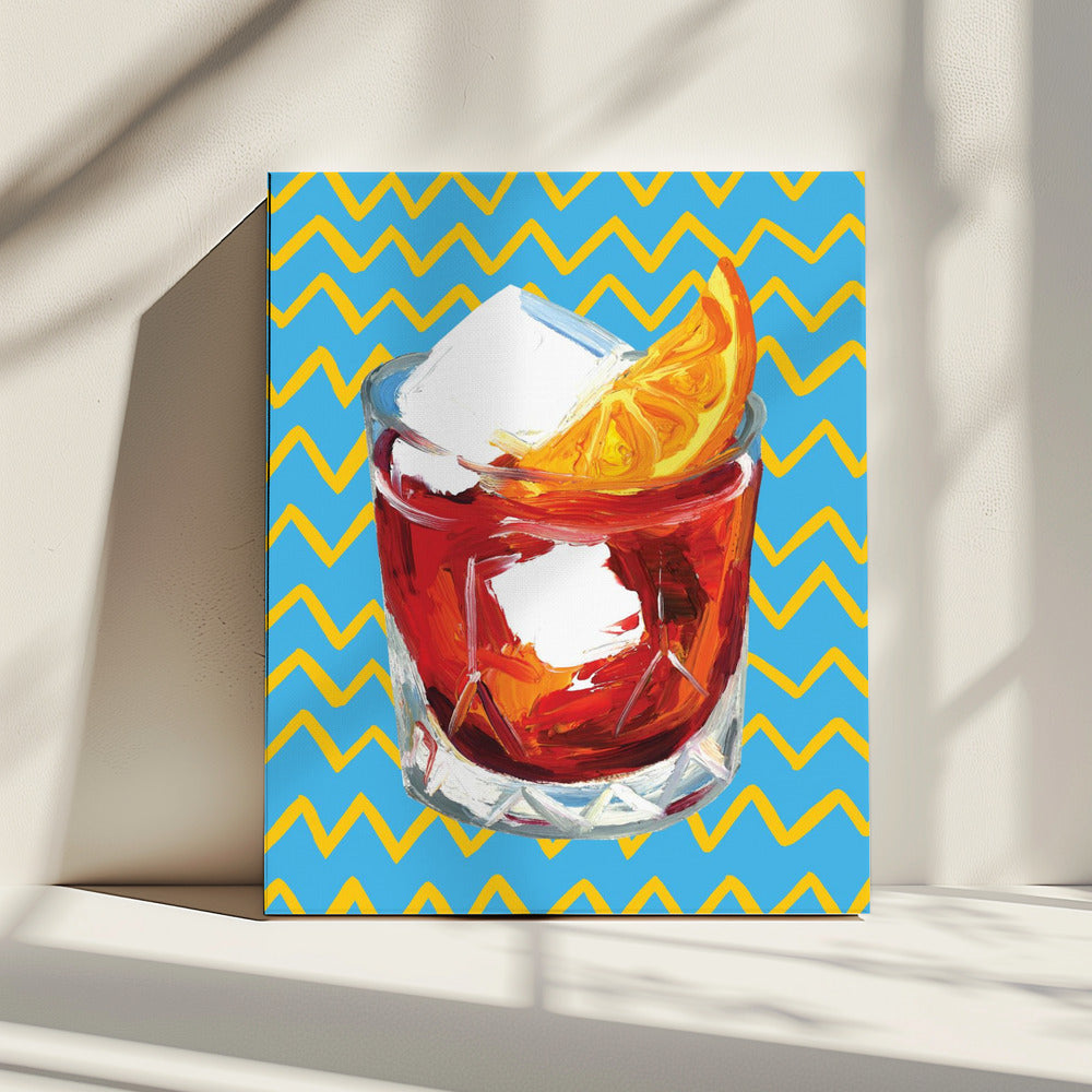 Negroni Blauw | Canvas