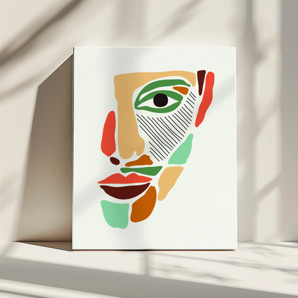 Kleurrijke abstracte gezichten #2 | Canvas