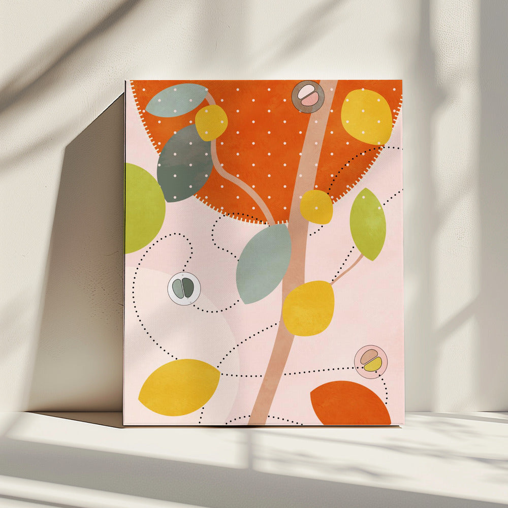 Vriendelijke kleuren Hilma 5 | Canvas