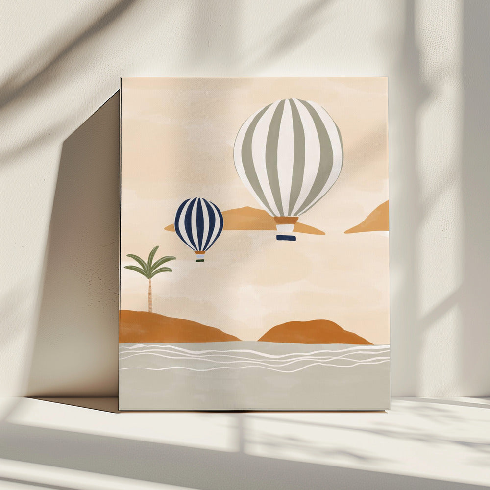 Airballoons In Dessert | Canvas