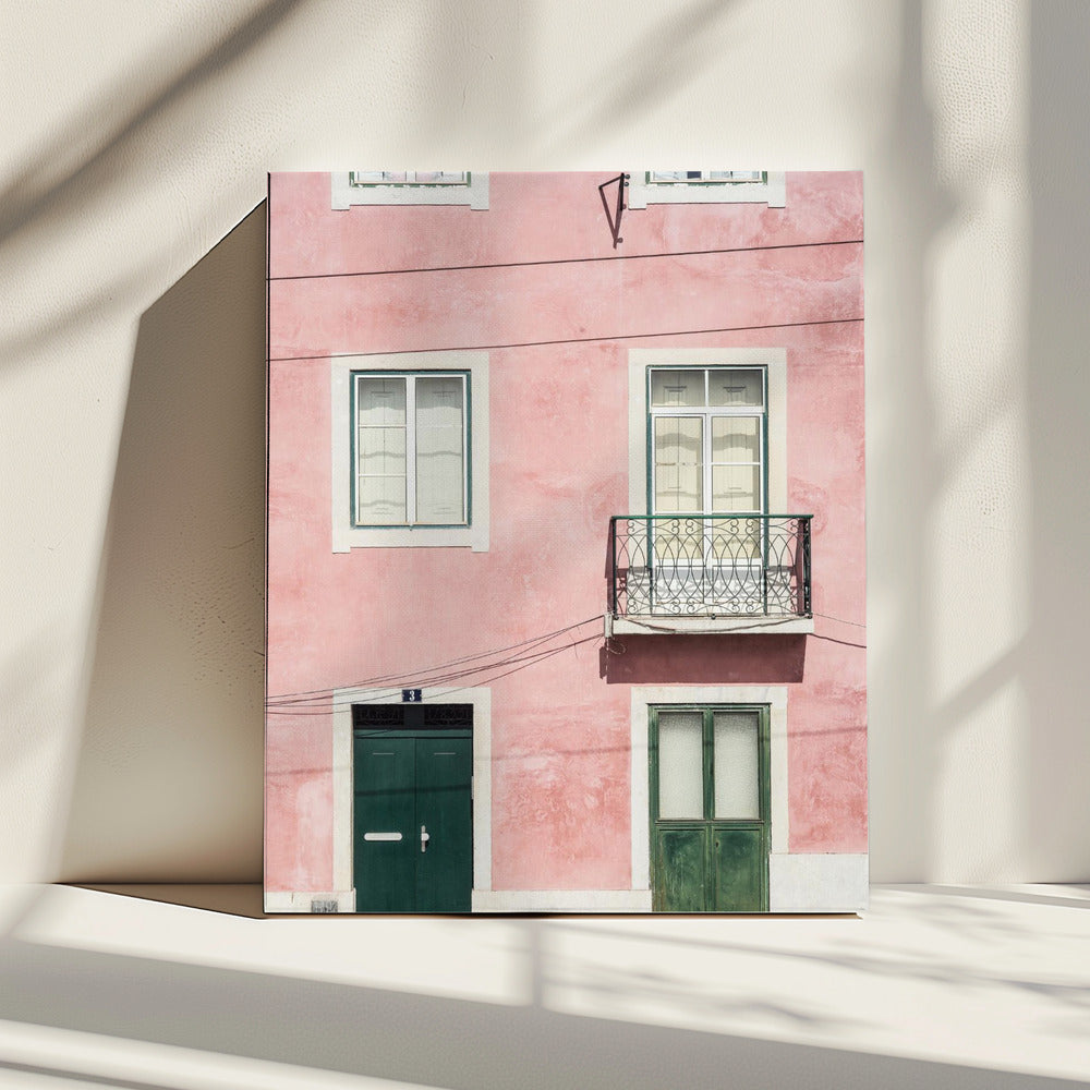 Roze gevelharmonie | Canvas
