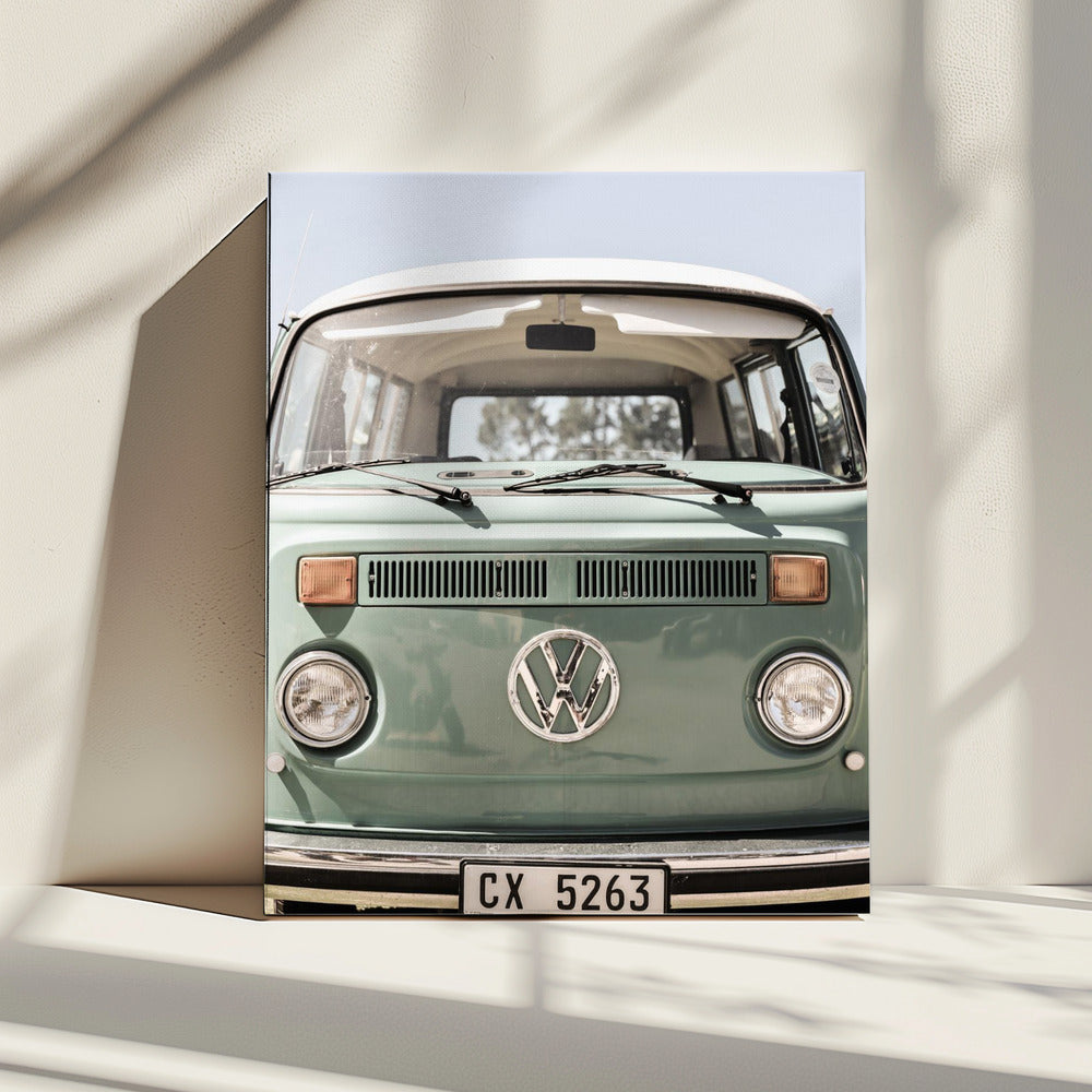 Klassiek design in zachte groene tinten Auto's | Canvas
