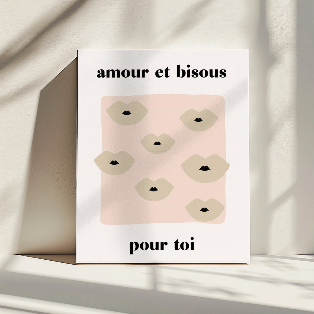 Franse Kus Poster | Canvas