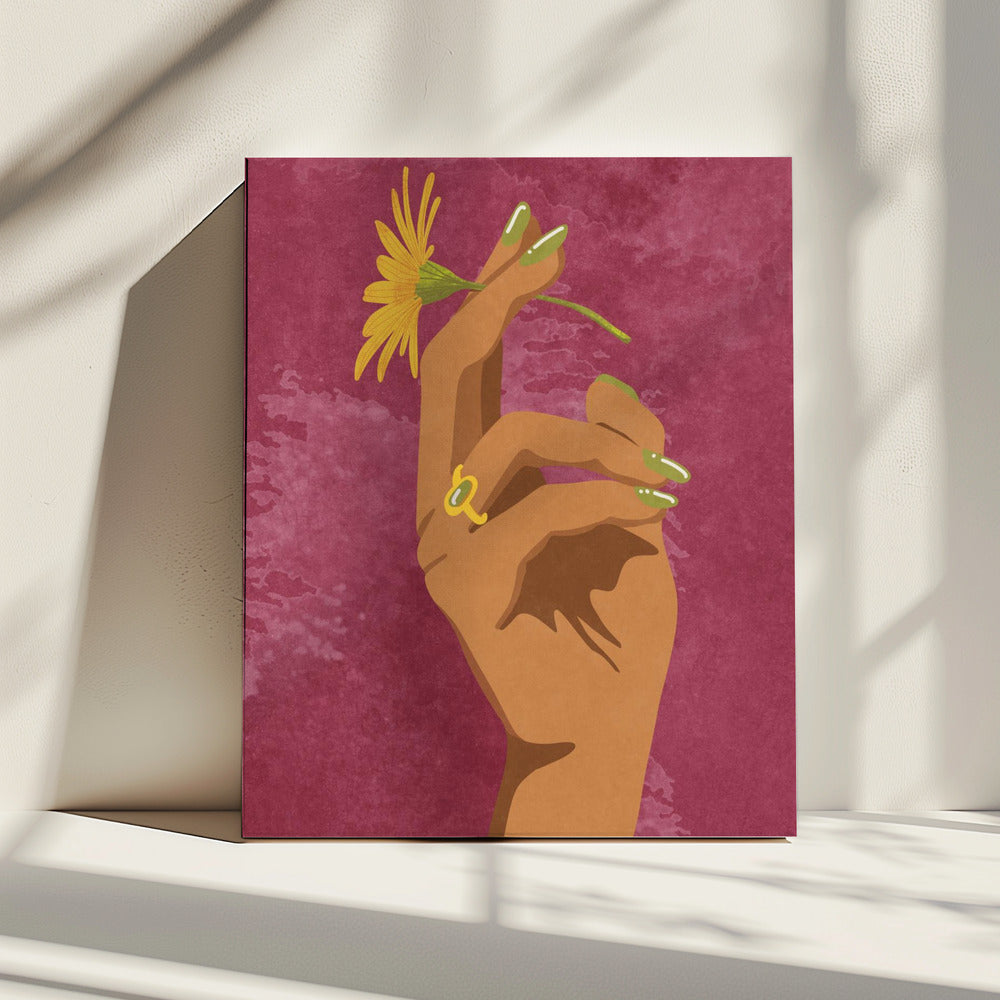 Rokende bloem | Canvas