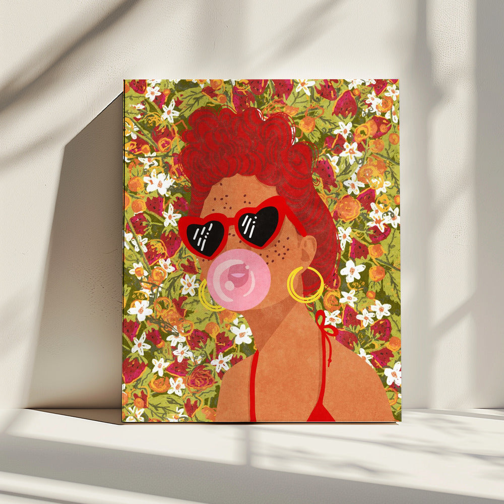Aardbeiendame | Canvas