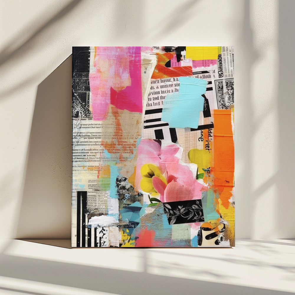 Stedelijke bloemencollage | Canvas