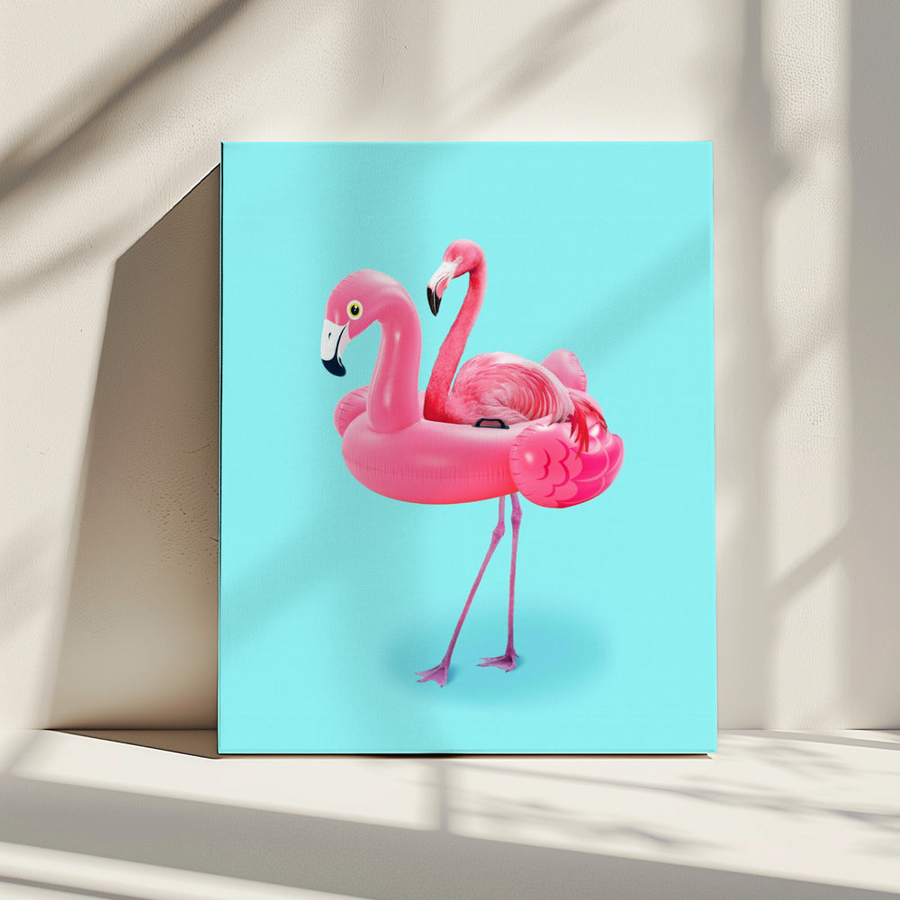 Flamingo op Resort | Canvas