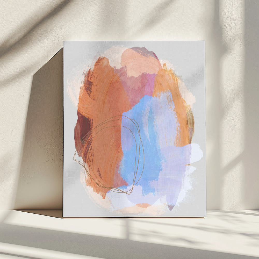 Abstracte penseelstreken 38Z | Canvas