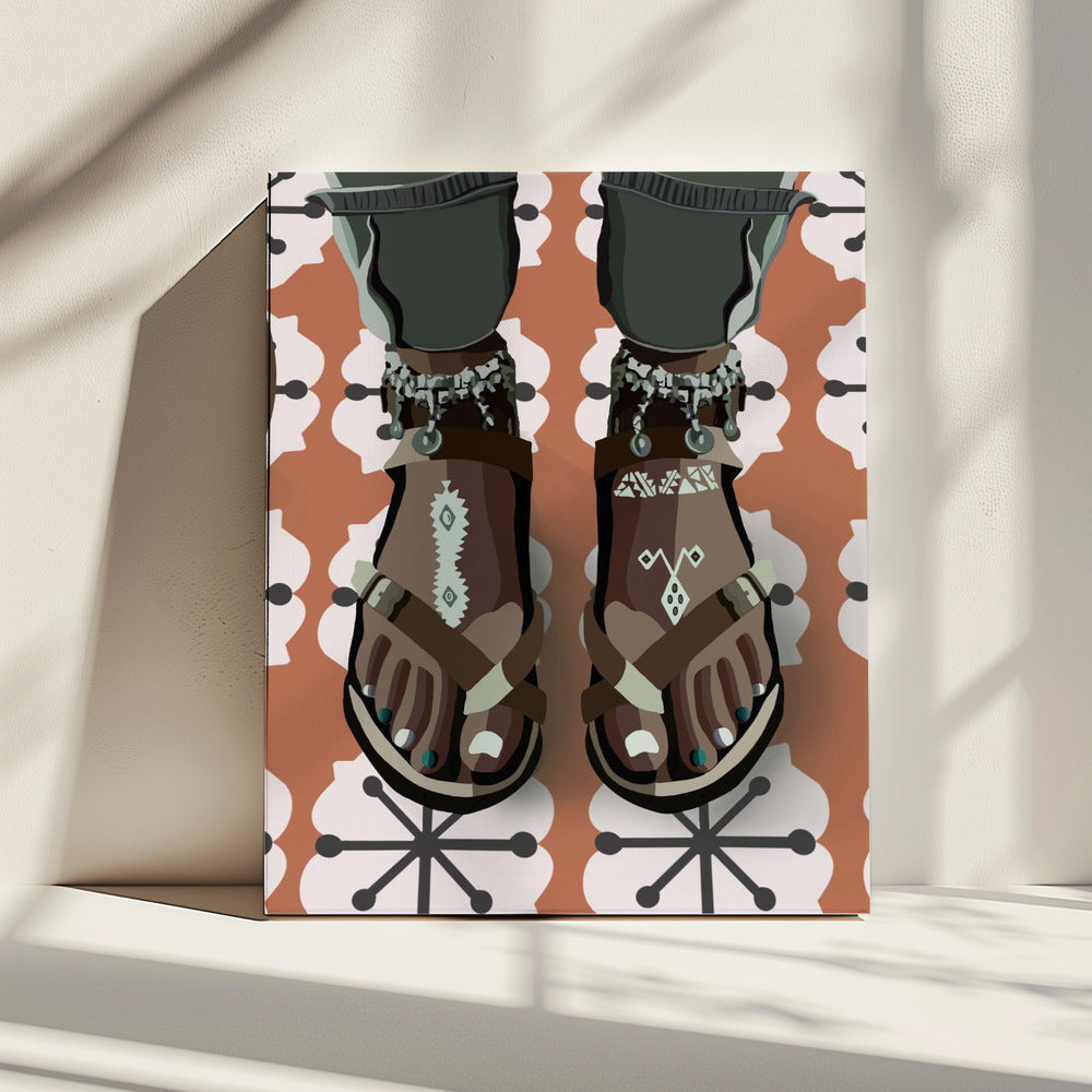 Gepatroonde stappen | Canvas