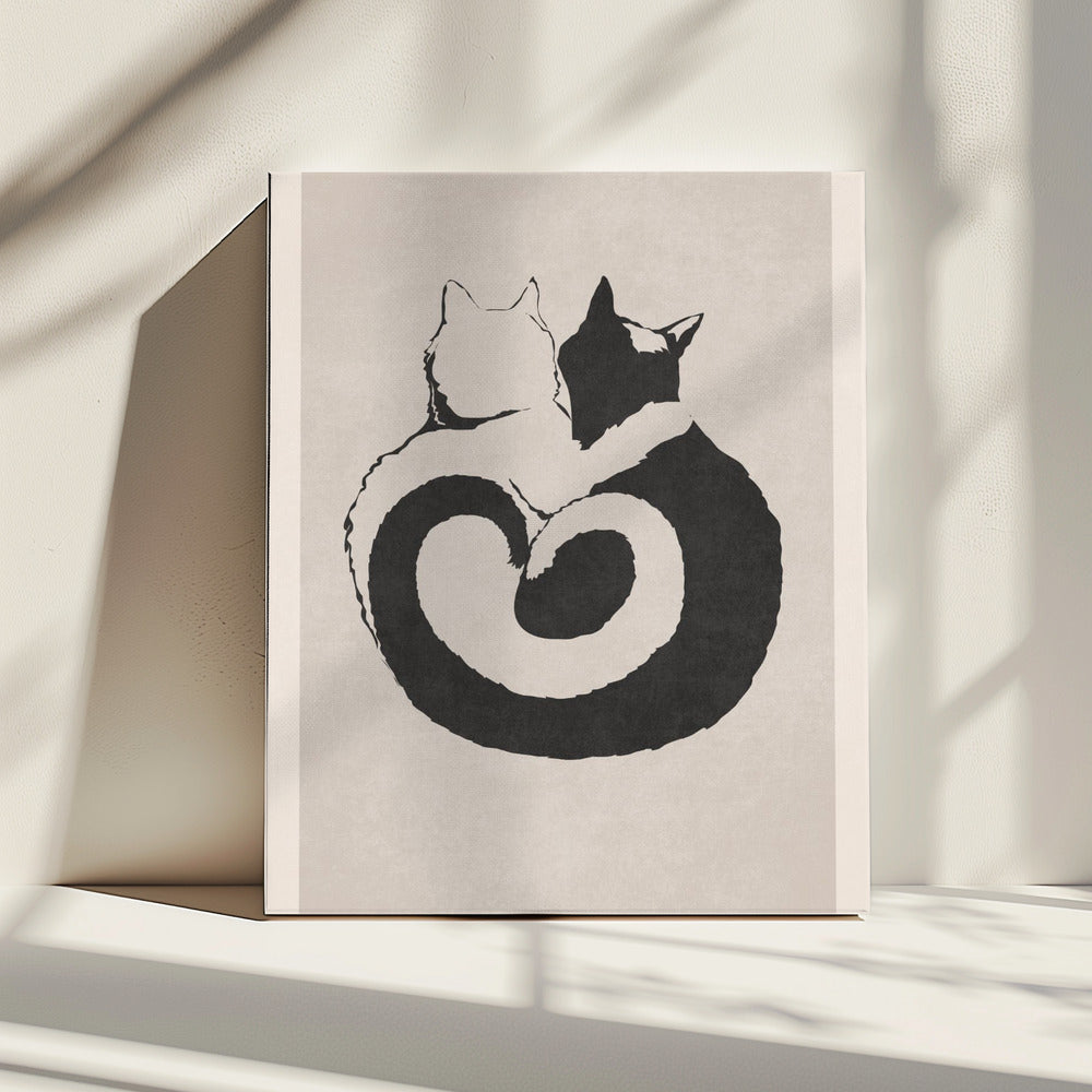 Katachtige Yin Yang | Canvas