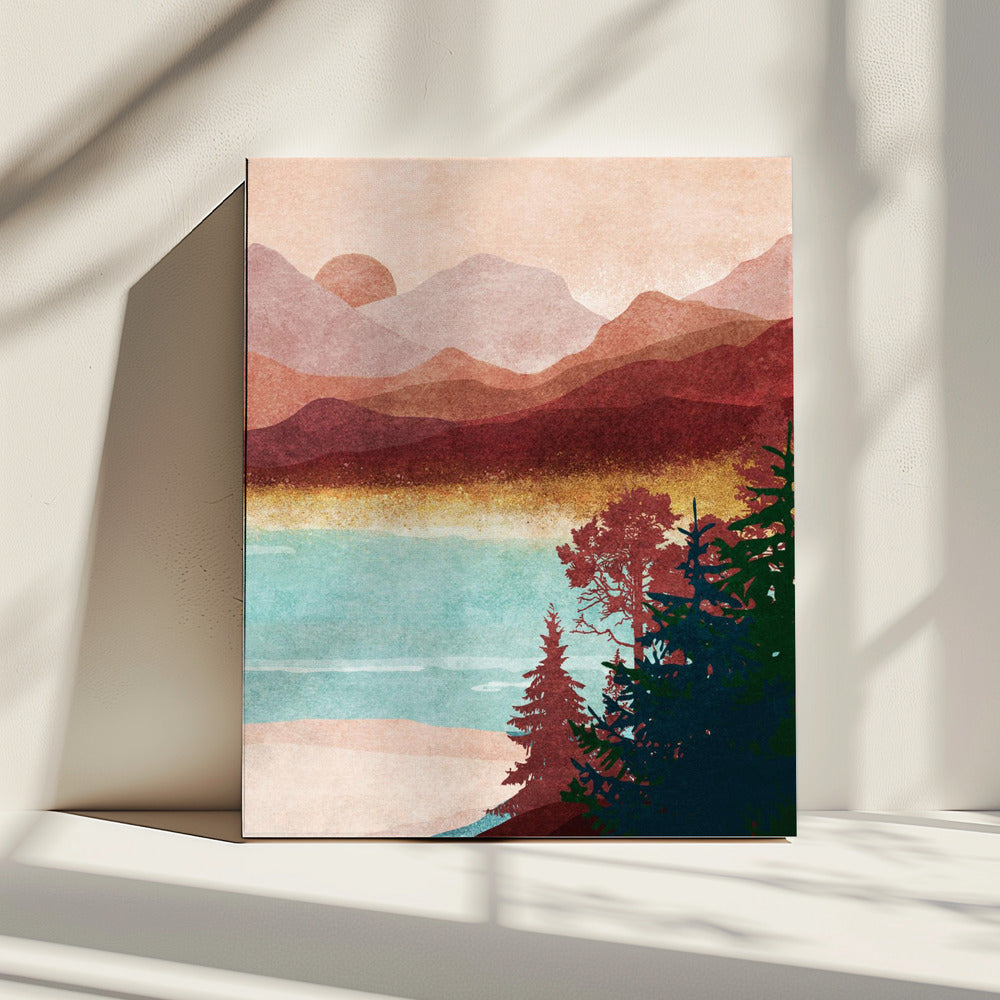 Mistige bergdag | Canvas