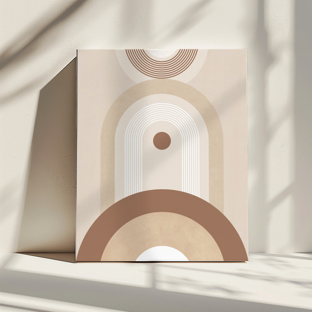 Beige Mid-Century Poster | Canvas