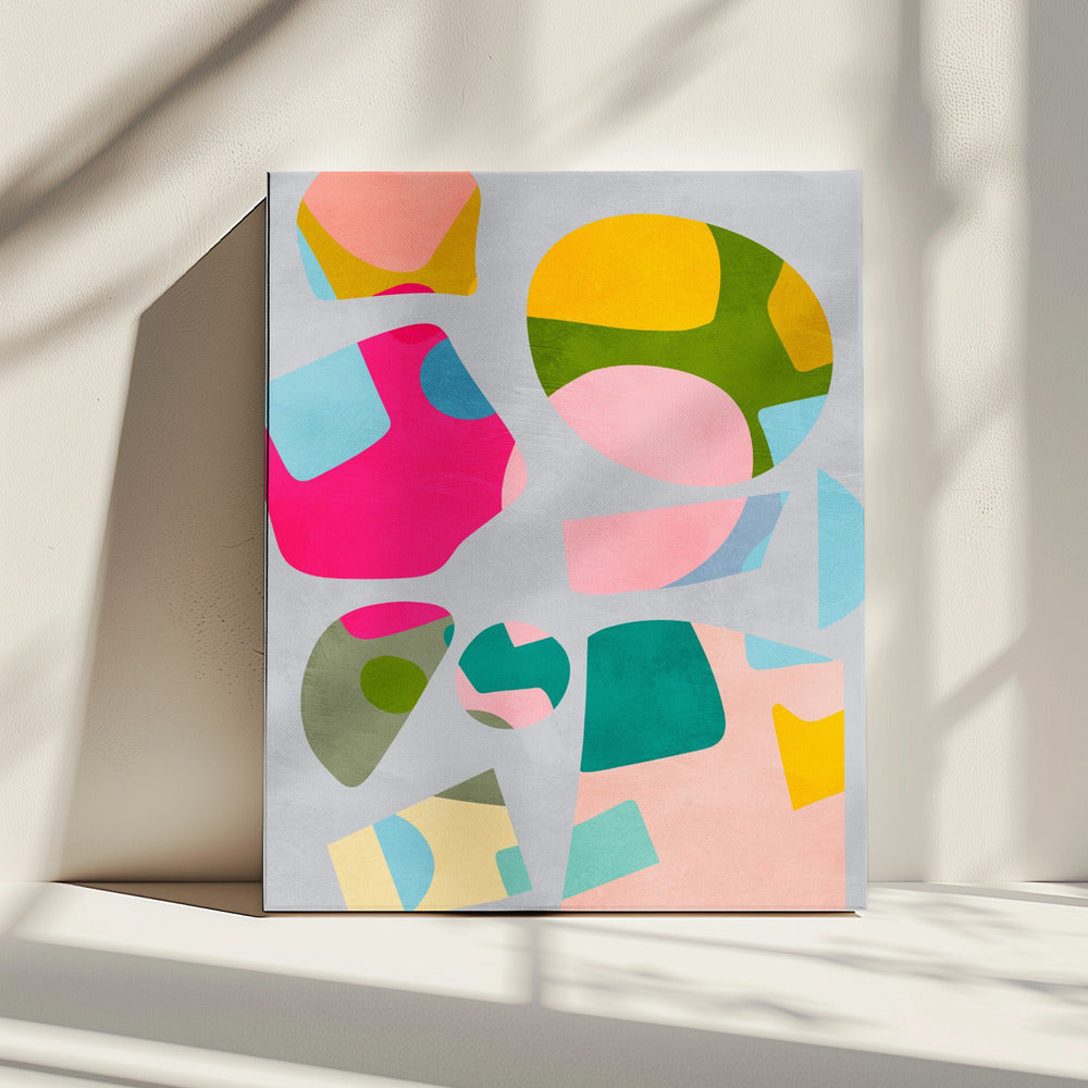 Minimale uitsparing kleurrijk | Canvas