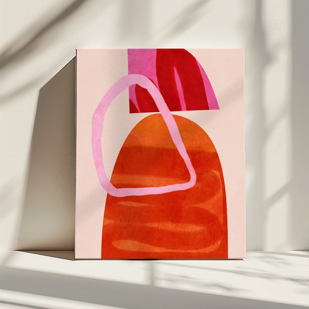 Geschilderde lijnen kopie | Canvas