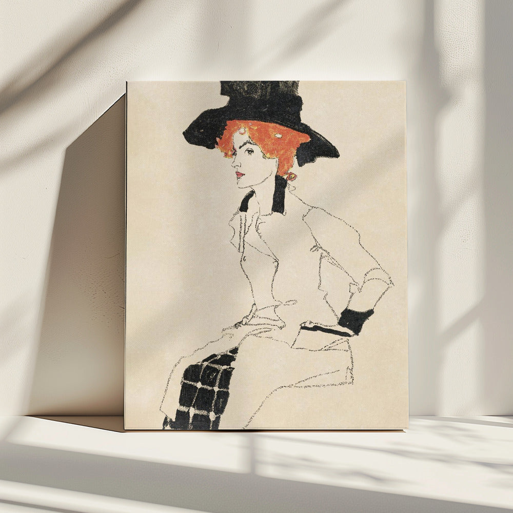 Portret van een vrouw 1910 | Canvas