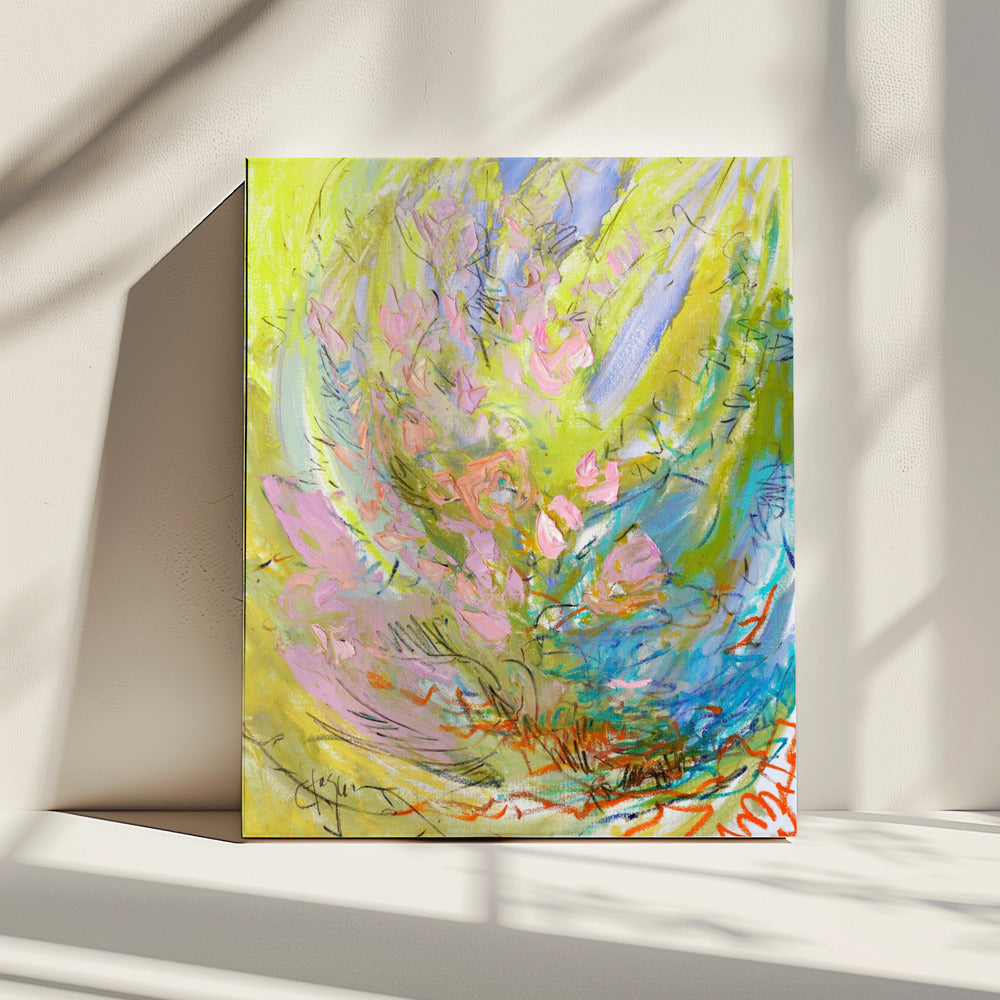 Werveling van bloemblaadjes | Canvas