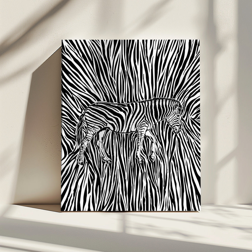 Afrikaanse zebra gestreepte camouflage | Canvas