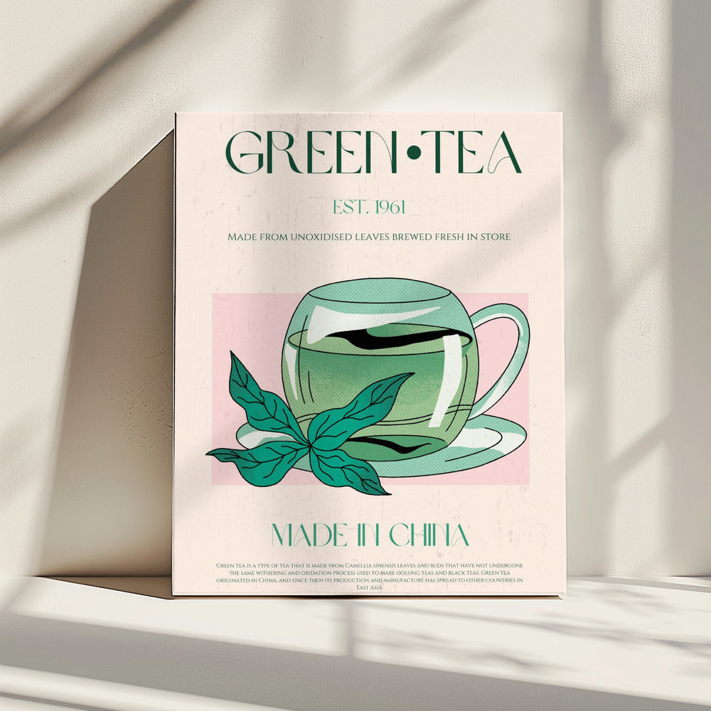 Groene thee oorsprong | Canvas