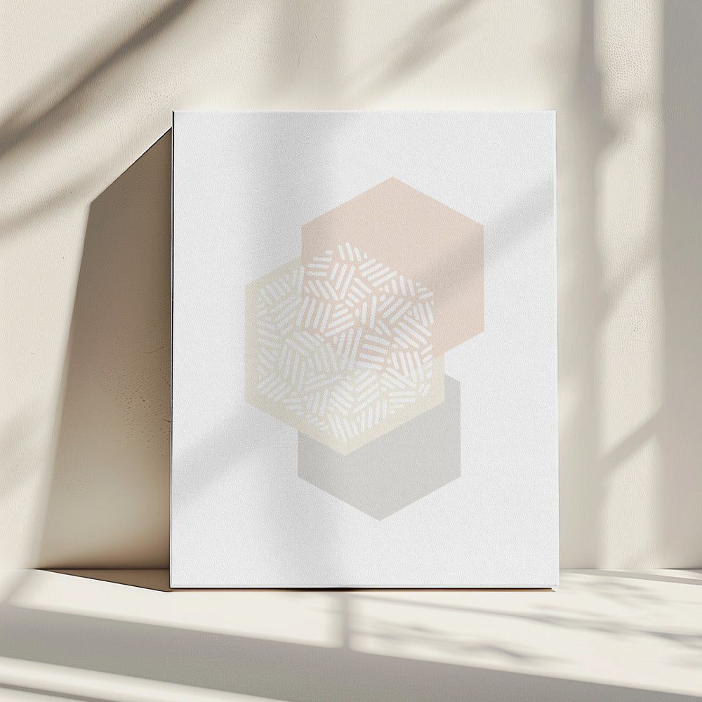 Geometrische gedempte kleuren I | Canvas
