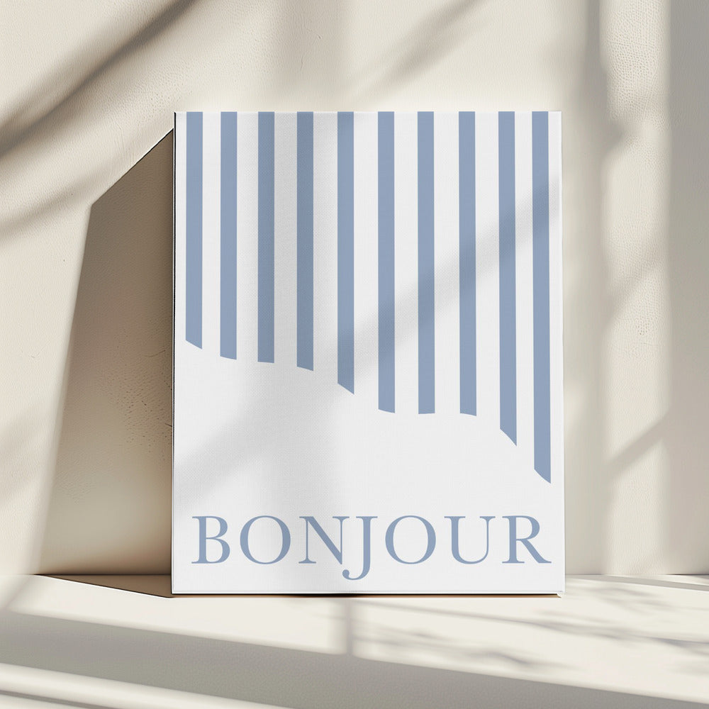 Bonjour Strepen | Canvas