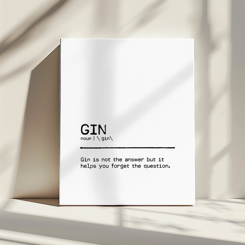 Citaat Gin Vraag | Canvas