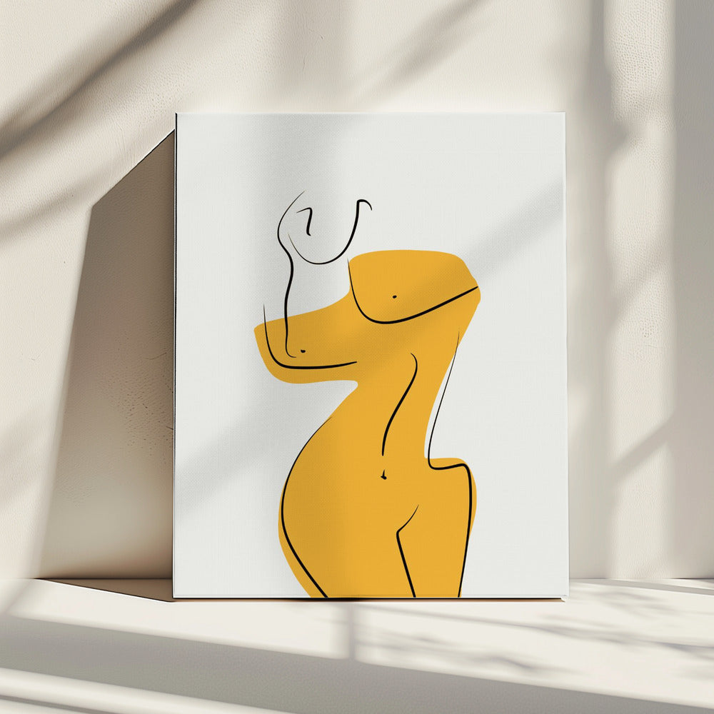 Elegant vrouwelijk naaktsilhouet | Canvas