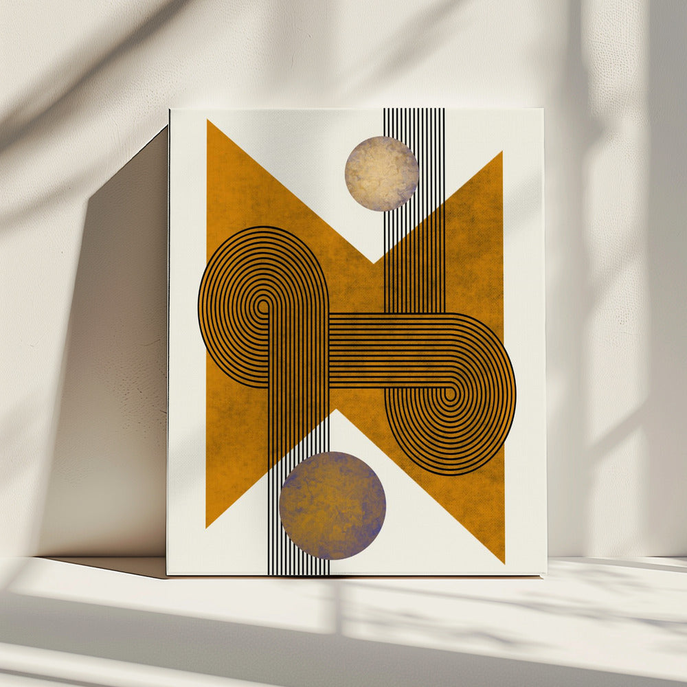 Gestructureerde compositie uit het midden van de eeuw 4 | Canvas
