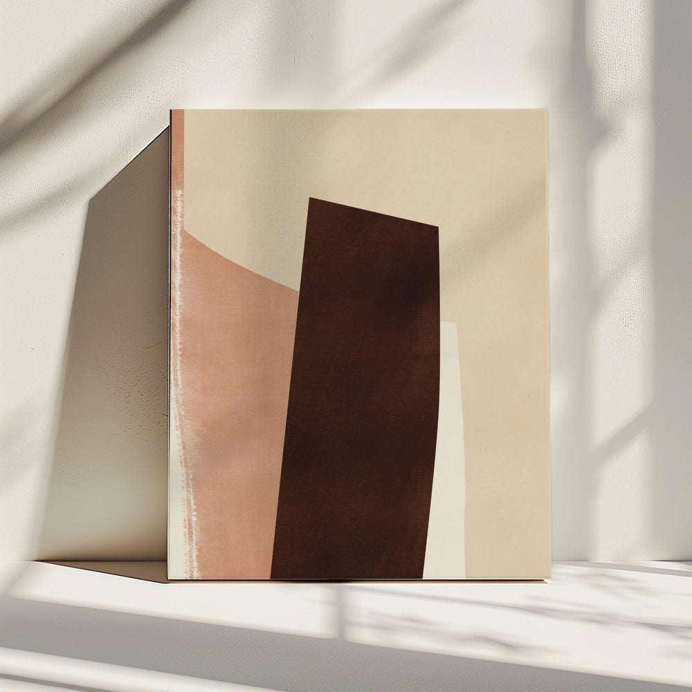 Geometrische vormen in aardse tinten | Canvas