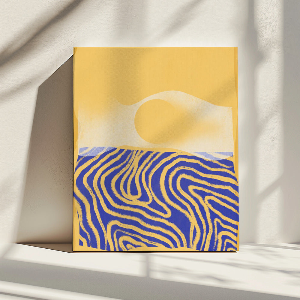 Gouden Golven Harmonie | Canvas