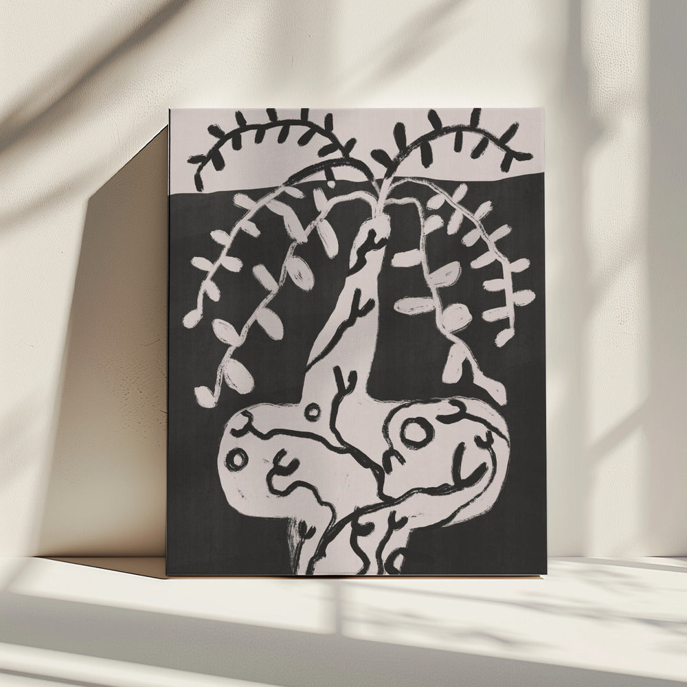 Rustieke potplant op tafel | Canvas