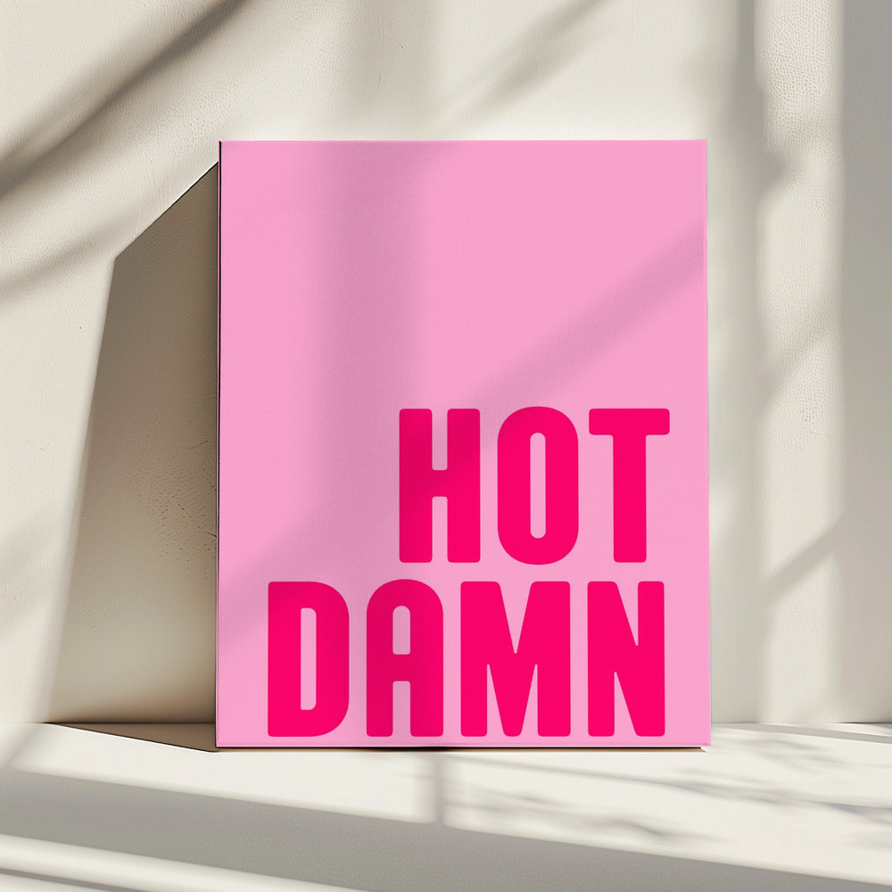 Vet roze uitroepteken | Canvas