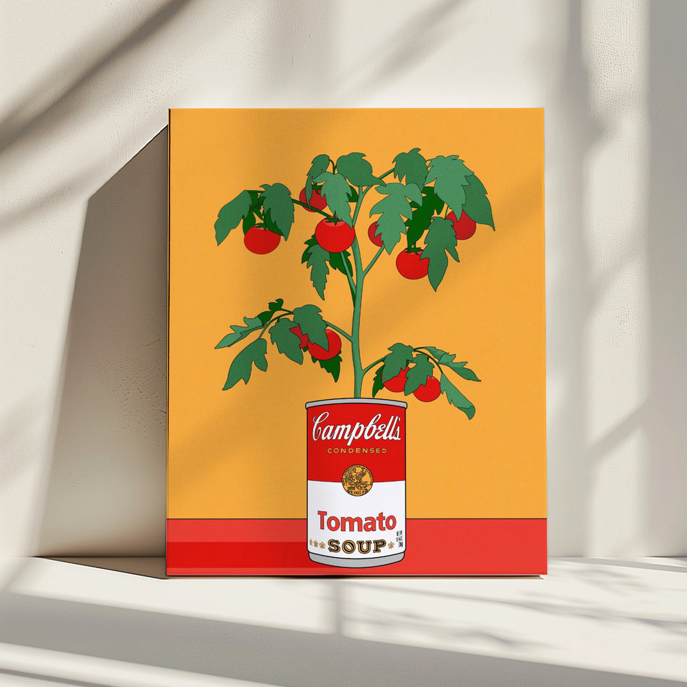 Campbells Soup Tomatenplant Retro Illustratie | Canvas