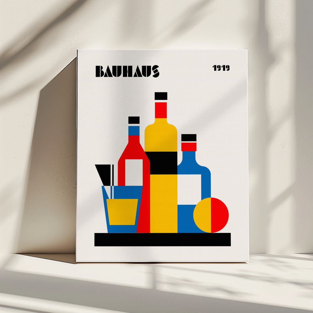 Bauhaus Wijnprint | Canvas