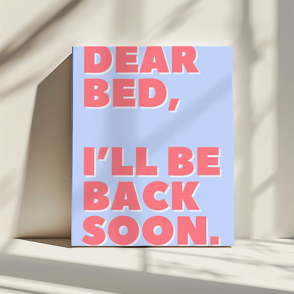 Brief aan mijn bed | Canvas