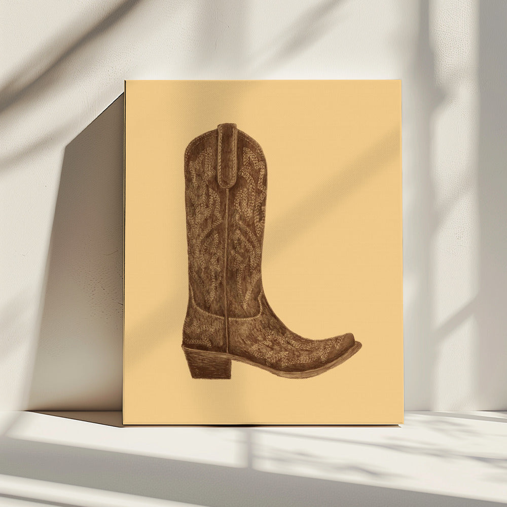Bruine cowgirllaars | Canvas