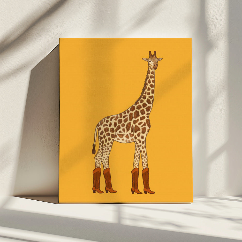 Jolene de Cowgirl Giraf | Canvas