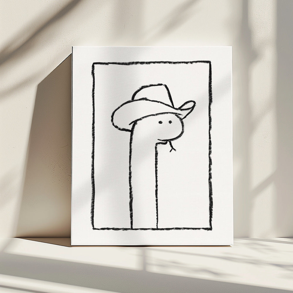 Squiggles de slang in een Stetson | Canvas